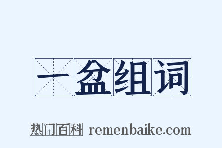 一盆组词是什么意思的图片